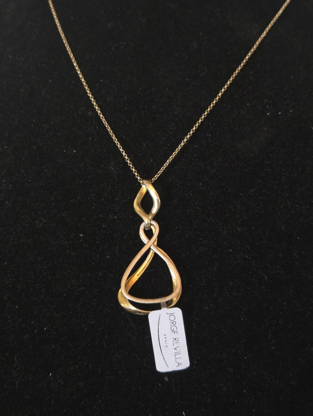 Nwt Intertwined Minimalist pendant sterling 18k gold vermeil By Jorge Revilla